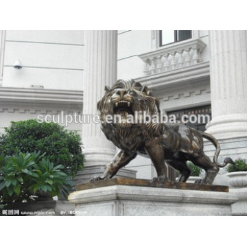 Large Modern Lion Arts ainmals escultura de cobre de decoración al aire libre para el edificio urbano